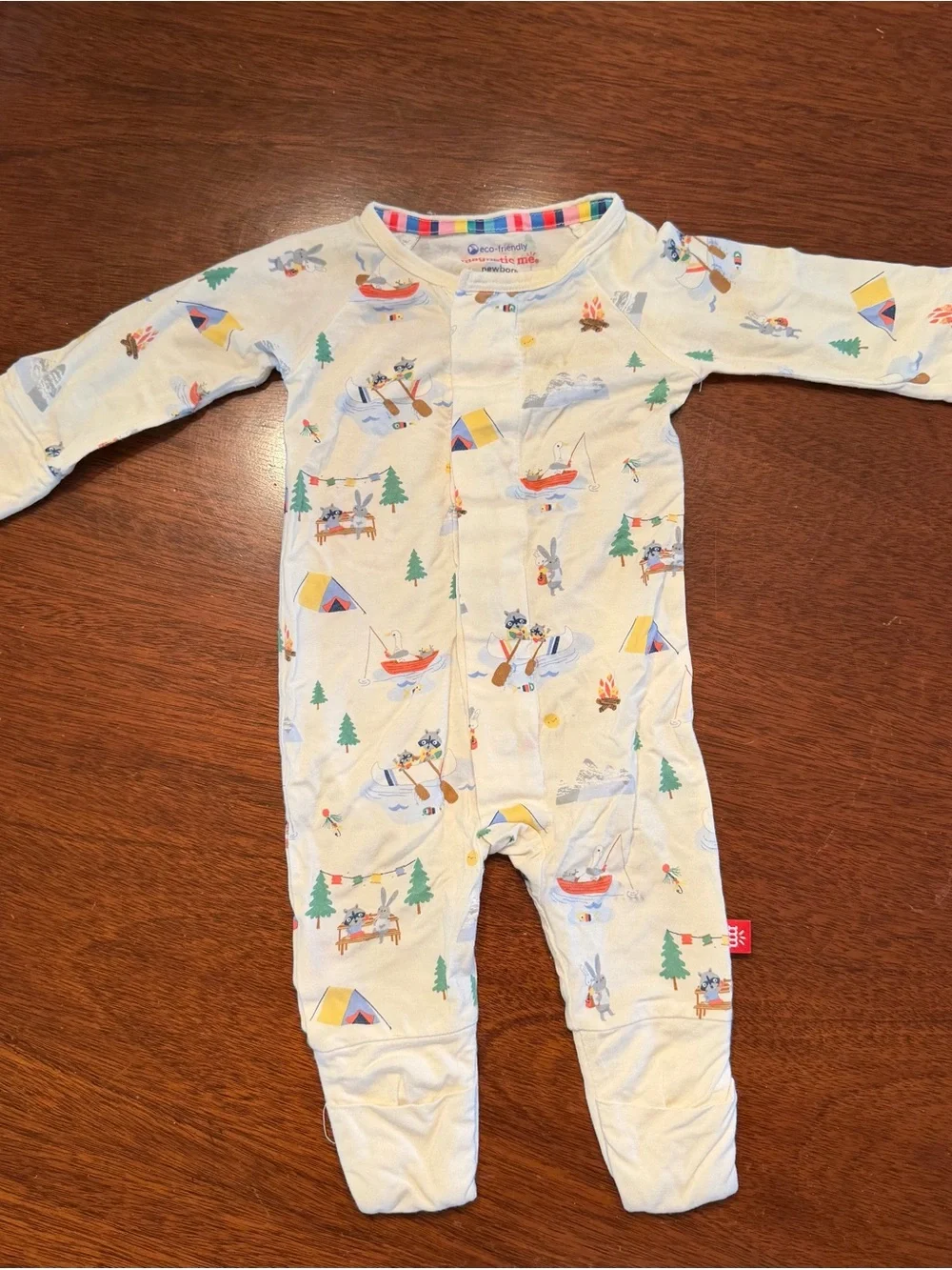 Two-Pack Baby One-Piece Sleepers - Neutral Camping & Patterned Prints